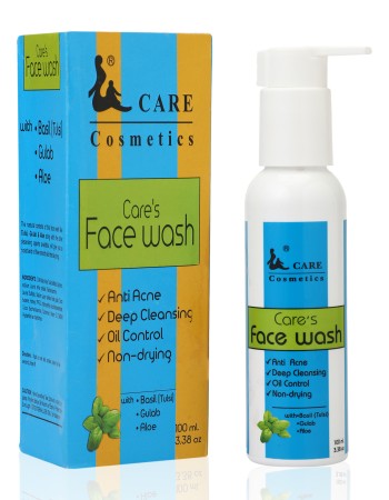Anti-acne face wash with Basil, Gulab & Aloe for deep cleansing & oil control - 100ml