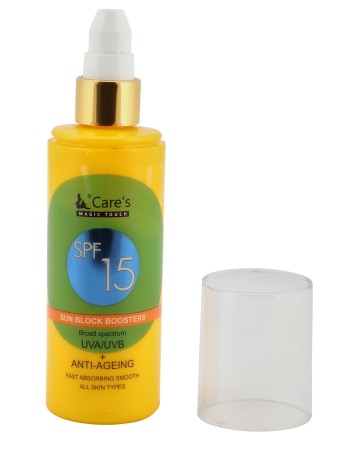 SPF 15 SUN BLOCK BOOSTERS Broad spectrum UVA/UVB plus ANTI-AGEING - 100ml